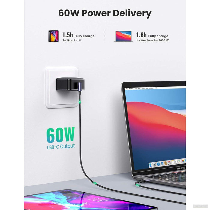 Ugreen USB-C na kotni USB-C kabel 60W 2M-PRIROCEN.SI