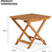 VonHaus zložljiva lesena mizica 50 x 50 x 50cm-PRIROCEN.SI