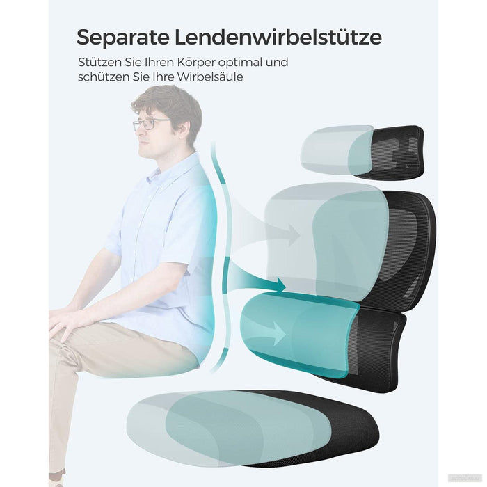 SONGMICS pisarniški stol črn OBN064B01V1-PRIROCEN.SI