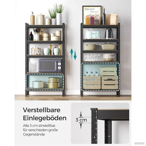 SONGMICS Regal 30 x 75 x 150 cm rjavo-črna,GLR030B21-PRIROCEN.SI