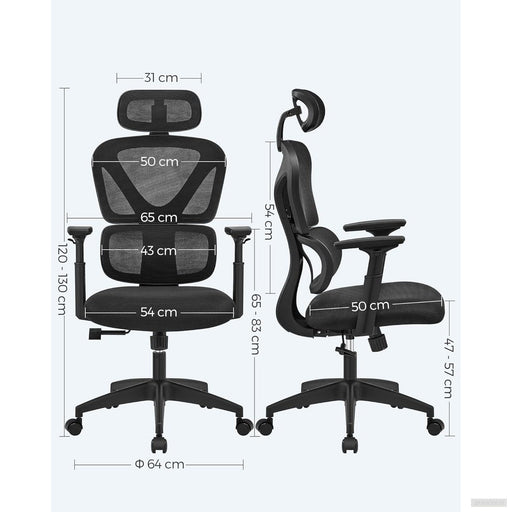 SONGMICS pisarniški stol črn OBN064B01V1-PRIROCEN.SI