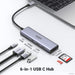 Ugreen 6v1 USB-C HUB 4K HDMI+čitalec kartic+2xUSB+PD 100W-PRIROCEN.SI