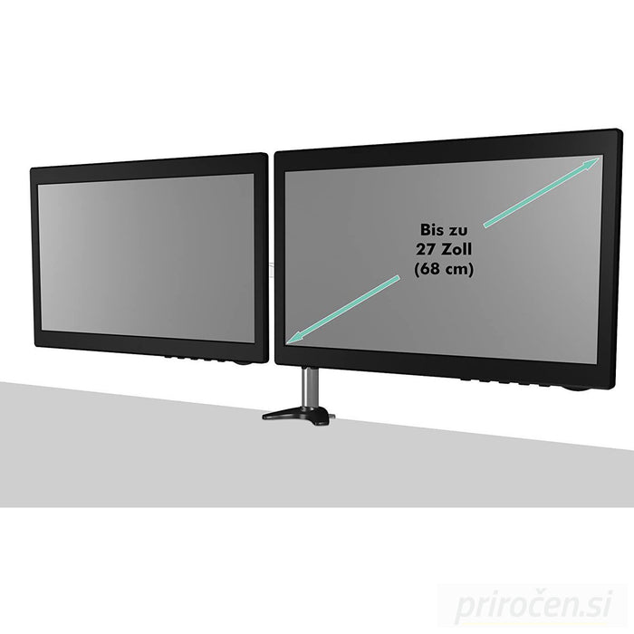 IcyBox dvojni namizni nosilec za monitorja do diagonale 27''-PRIROCEN.SI