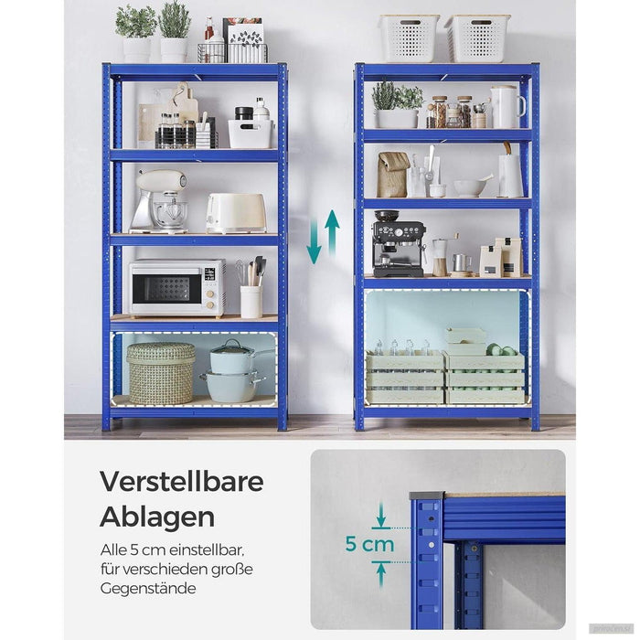 SONGMICS Regal 40 x 90 x 180 cm rjavo-moder,GLR040Q01-PRIROCEN.SI