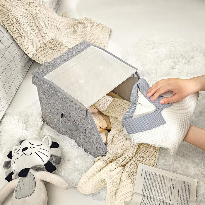 SONGMICS Škatla 3X za shranjevanje s pokrovom- siva, RLB12GY-PRIROCEN.SI