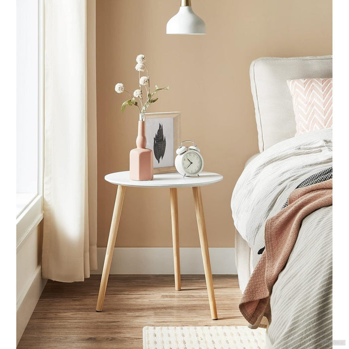 SONGMICS miza za dnevni prostor 45x50x45cm bela, 2kosa, LET07WN-PRIROCEN.SI