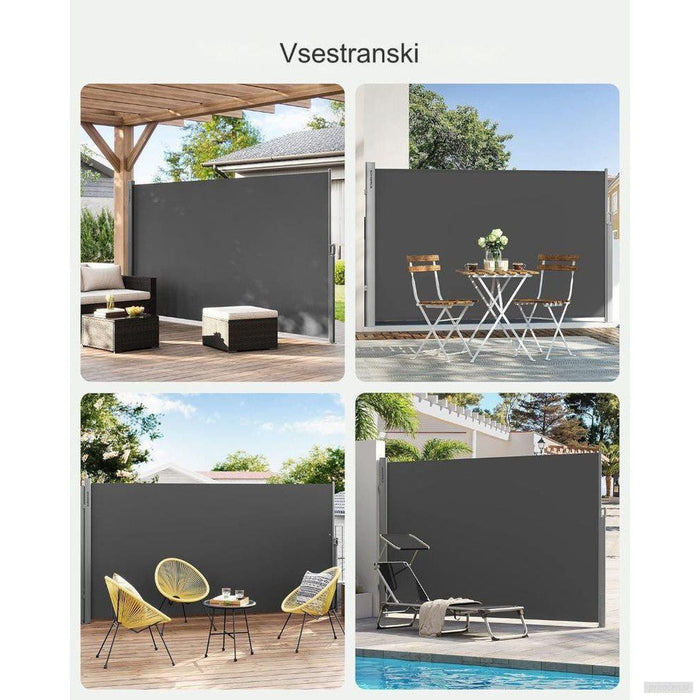 SONGMICS Stranski senčnik 160 x 350 cm antracit, GSA165G02-PRIROCEN.SI