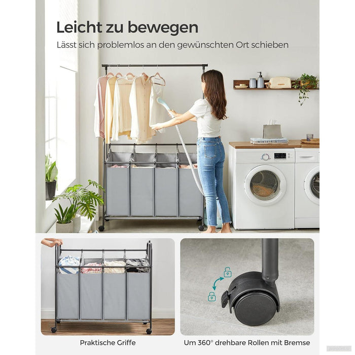 SONGMICS Košara za perilo s 4 predelki RLS44GS-PRIROCEN.SI