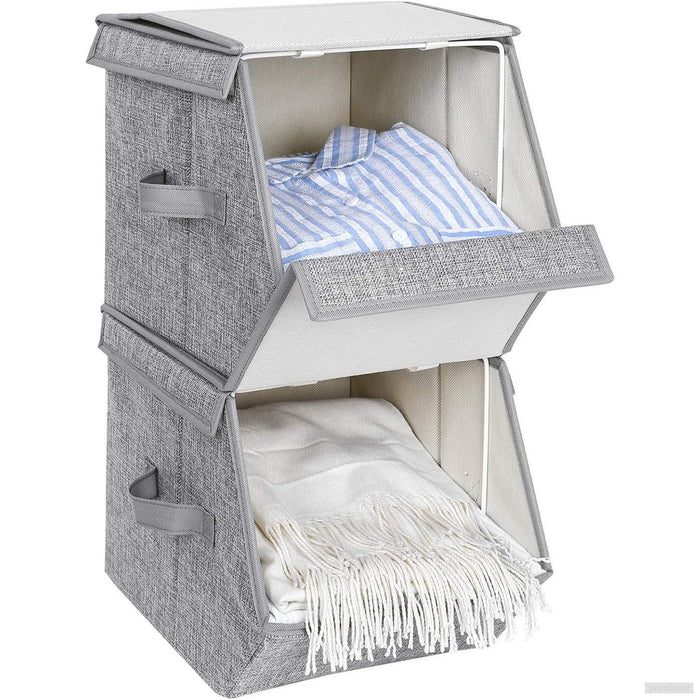 SONGMICS Škatla 3X za shranjevanje s pokrovom- siva, RLB12GY-PRIROCEN.SI