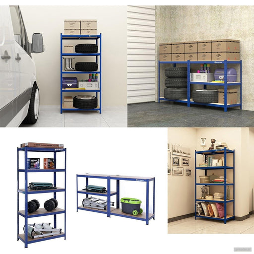 SONGMICS Regal 150 x 75 x 30 cm rjavo-moder,GLR30Q-PRIROCEN.SI