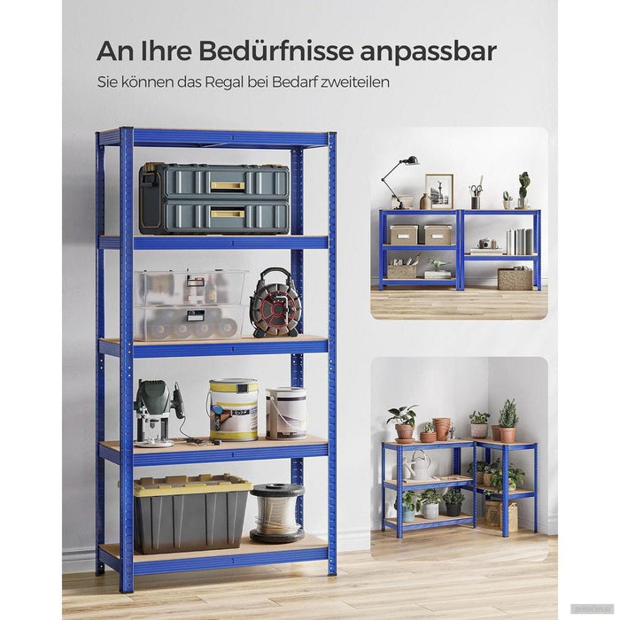 SONGMICS Regal 40 x 90 x 180 cm rjavo-moder,GLR040Q01-PRIROCEN.SI