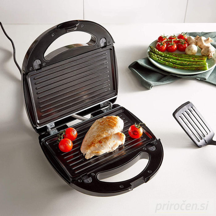VonShef 3v1 aparat za pripravo toplih sendvičev, vafljev in paninijev-PRIROCEN.SI
