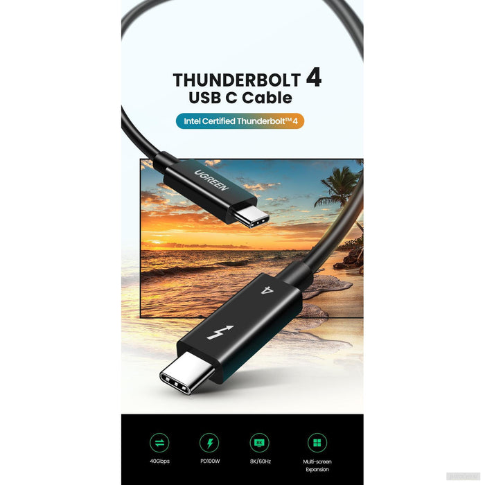 Ugreen 100W Thunderbolt 4 USB-C 8K kabel 2M-PRIROCEN.SI