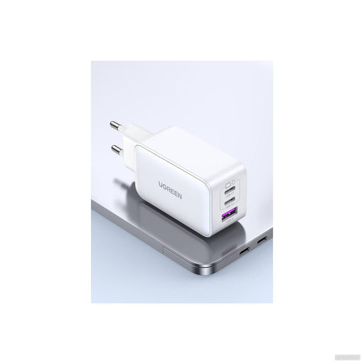 Ugreen USB-A in 2x USB-C 65W GaN hitri polnilec - box Bel-PRIROCEN.SI