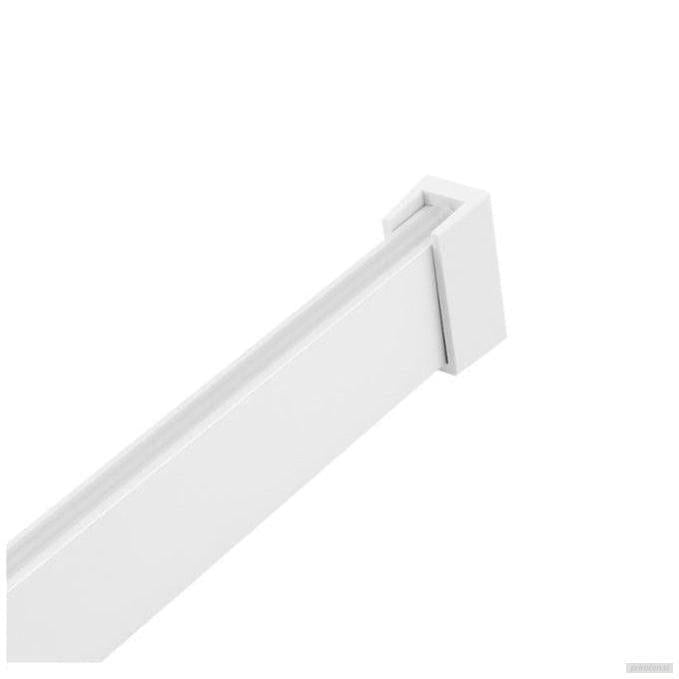Garderobni alu profil za LED trak, 2m, bel-PRIROCEN.SI