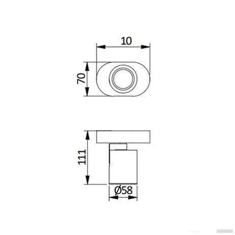 GTV reflektorska svetilka BLINK 1xGU10 220V, bela-PRIROCEN.SI