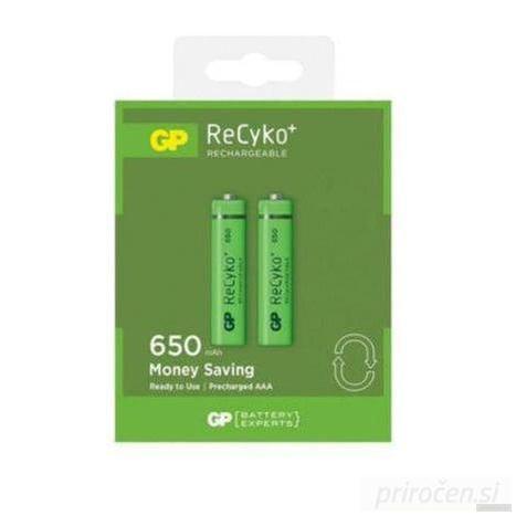 GP polnilna baterija ReCyko+ 650 AAA, 2 kosa-PRIROCEN.SI