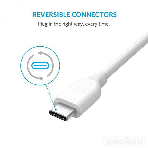 Anker Powerline USB-C kabel 0,9m bel-PRIROCEN.SI
