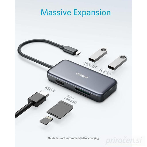 Anker USB-C Hub 5v1 4K-PRIROCEN.SI