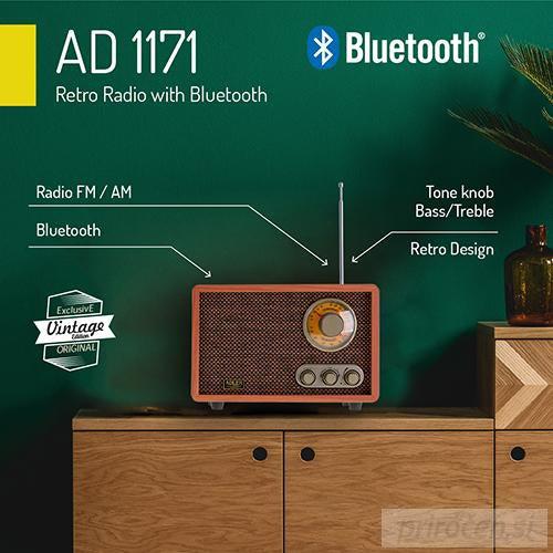Adler retro Bluetooth radio-PRIROCEN.SI