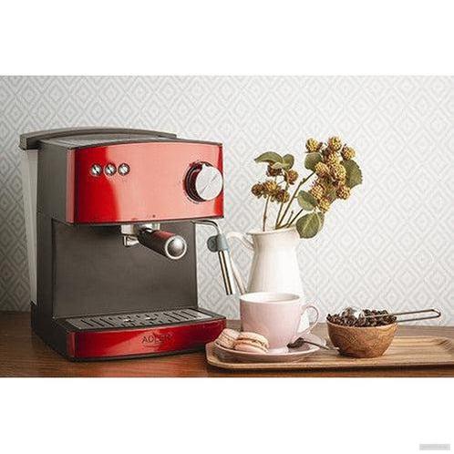Adler kavni aparat za espresso rdeč-PRIROCEN.SI