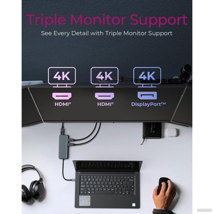 Icybox IB-DK4060-CPD priključna postaja s trojnim video izhodom-PRIROCEN.SI