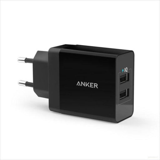 Anker 24W 2-port USB stenski polnilec, črn-PRIROCEN.SI