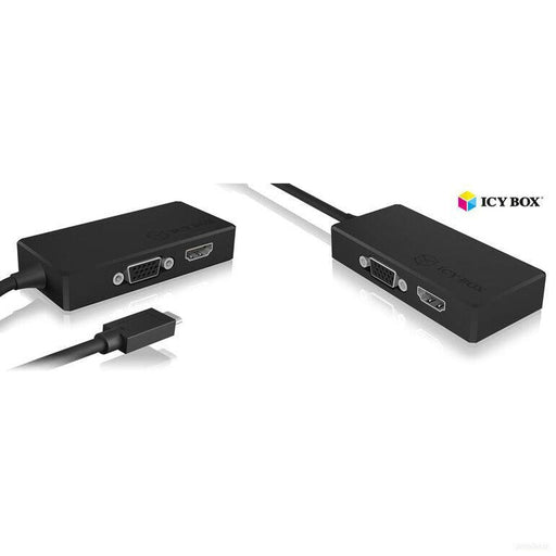 Icybox IB-DK2103-C adapter - priklopna postaja iz USB-C na HDMI in VGA-PRIROCEN.SI