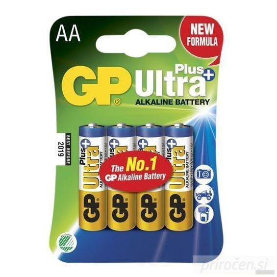 GP baterija AA ULTRA PLUS LR6, 4 kos-PRIROCEN.SI
