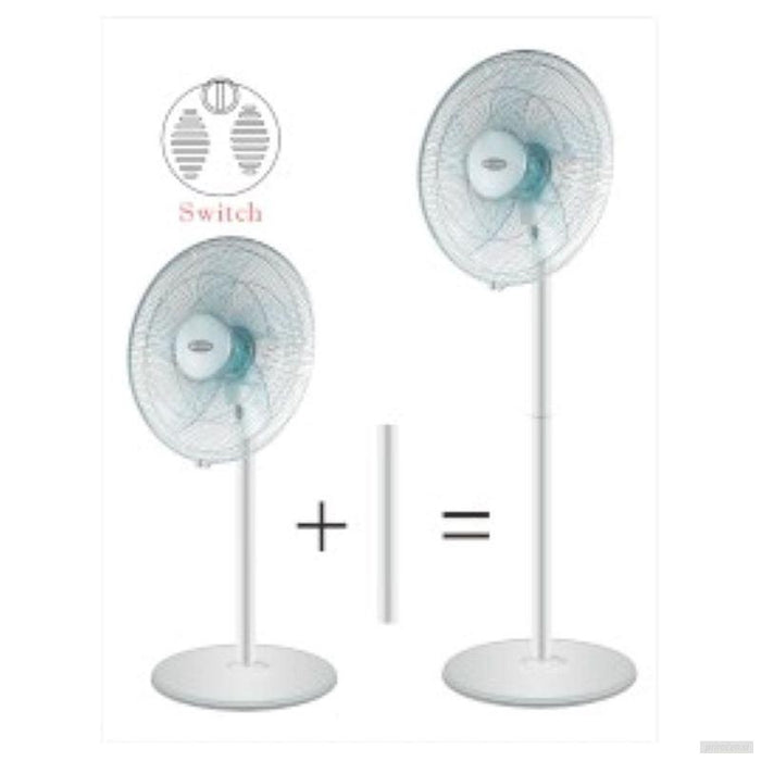 Be Cool Stojalo in namizni ventilator 40 cm bele barve-PRIROCEN.SI