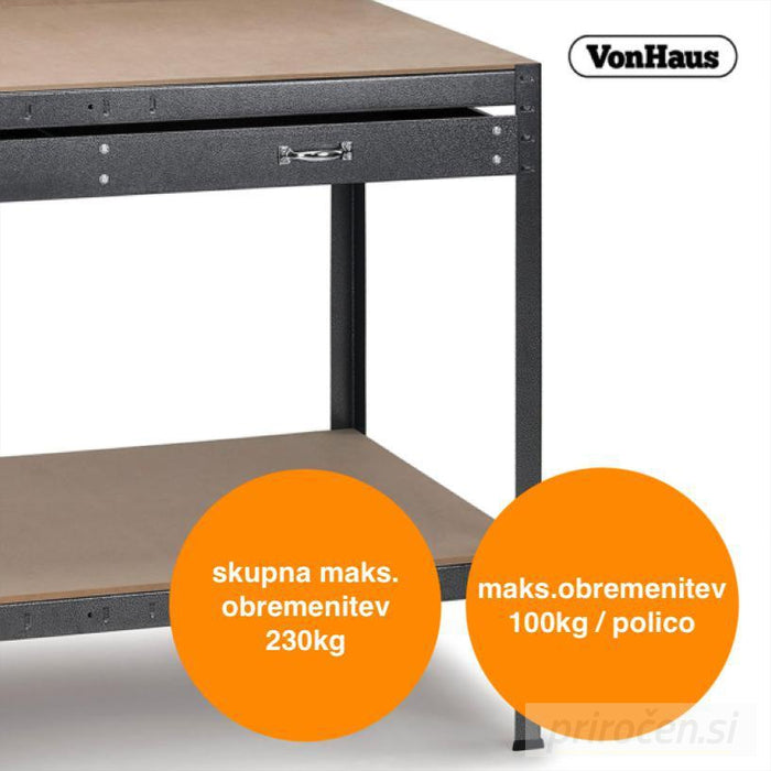 Vonhaus delovni pult / miza s predalnikom-PRIROCEN.SI