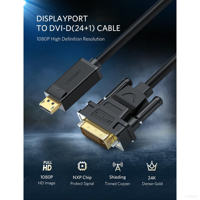 Ugreen DisplayPort na DVI (24+1) kabel 1.5m - polybag-PRIROCEN.SI