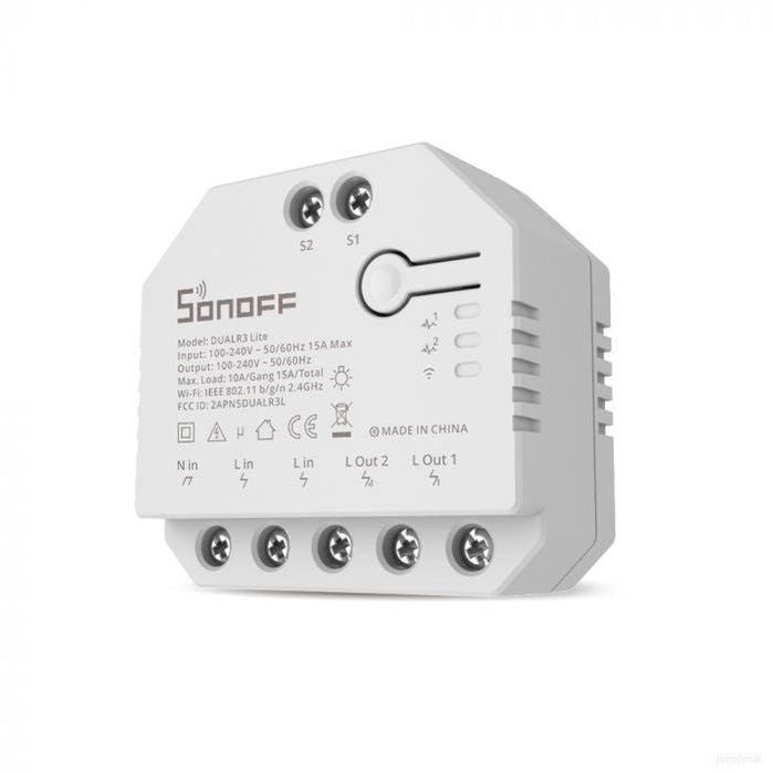 SONOFF pametno stikalo Wi-Fi dvokanalni za žaluzije in merilec porabe energije-PRIROCEN.SI