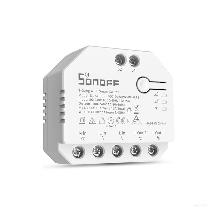 SONOFF pametno stikalo Wi-Fi 2-kanalni, nadzor motorja za rolete DUAL3-PRIROCEN.SI