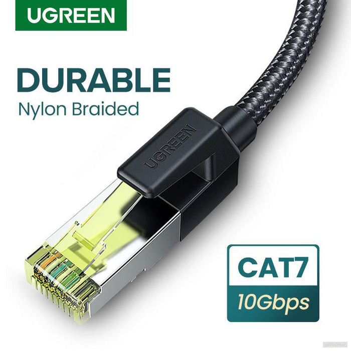 Ugreen Cat7 oklopljen pleten okrogel kabel z modularnim RJ45 Ethernet priključkom 1,5M-PRIROCEN.SI