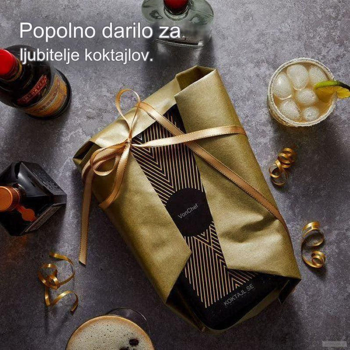 VonShef 6 delni zlati set za koktajle-PRIROCEN.SI