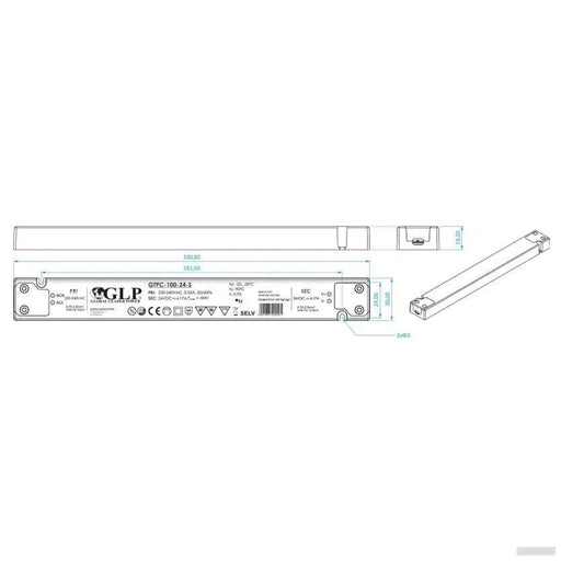 GLP LED napajalnik 12V 100W GTPC-100-12-S-PRIROCEN.SI