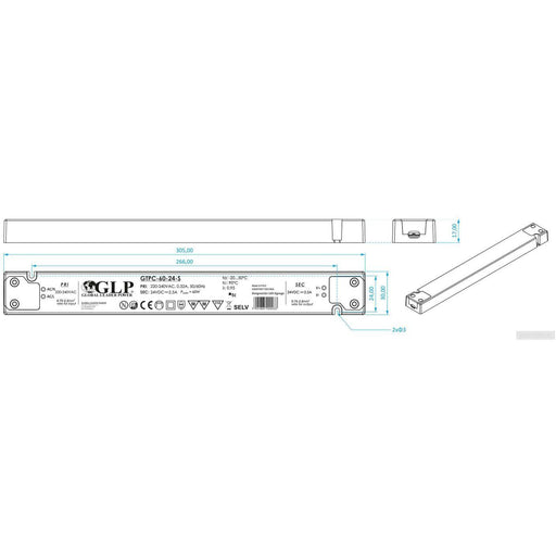 GLP LED napajalnik 12V 60W GTPC-60-12-S-PRIROCEN.SI