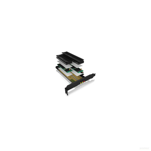 Icybox PCIe razširitvena kartica za 2x M.2 SSD-ja s hladilnikom-PRIROCEN.SI