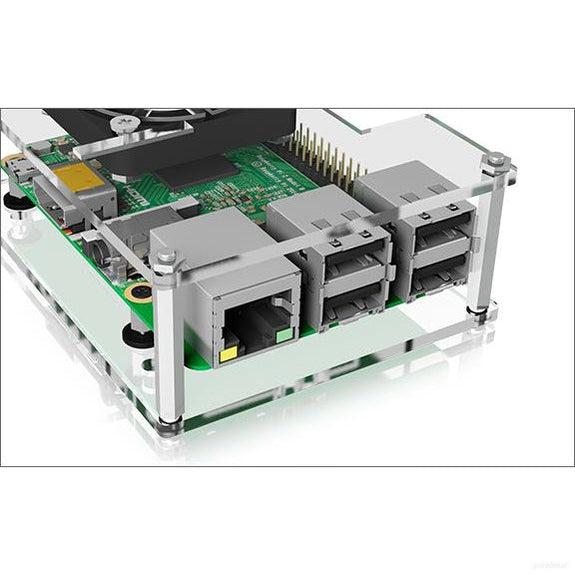 Icybox prozorno akrilno ohišje brez okvirjaza Raspberry Pi 2, 3 in 4-PRIROCEN.SI