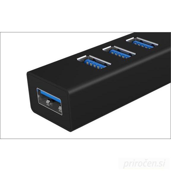 Icybox 4 portni USB 3.0 razširitveni hub - ZADNJI KOS-PRIROCEN.SI