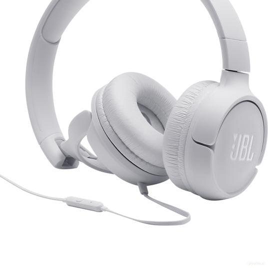 JBL Tune 500 naglavne slušalke z mikrofonom, bele-PRIROCEN.SI