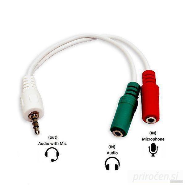 Maxpower adapter 3.5mm (M) na 2x 3.5mm-PRIROCEN.SI