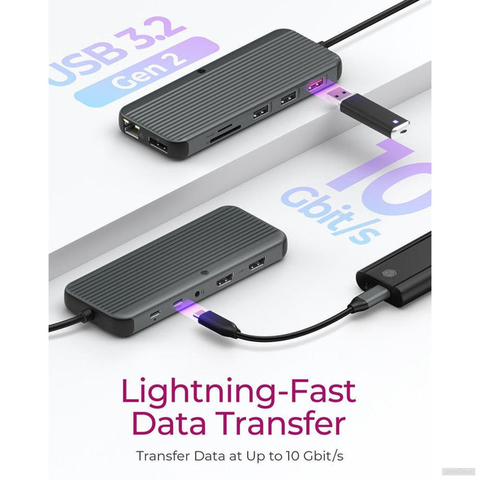 Icybox IB-DK4060-CPD priključna postaja s trojnim video izhodom-PRIROCEN.SI