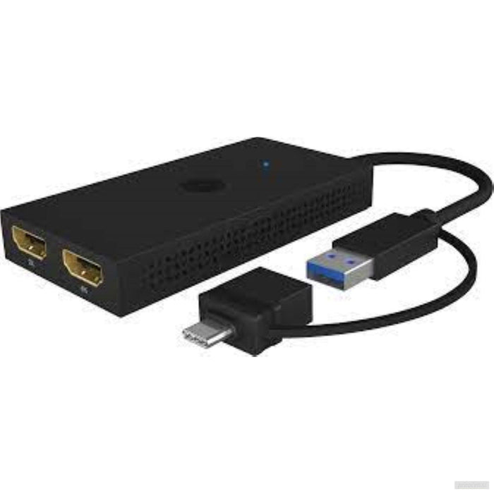 Icybox IB-SPL1029AC USB-C/A na dvojni HDMI razdelilnik (2k@60Hz/4k@30Hz)-PRIROCEN.SI