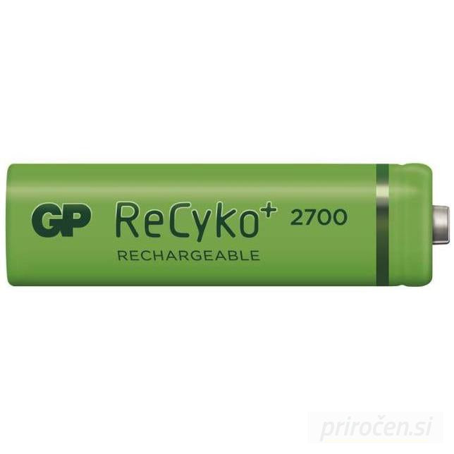 GP polnilna baterija AA ReCyko+ 2700, 4 kos-PRIROCEN.SI
