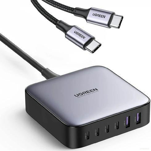 Ugreen 2x USB-A in 4x USB-C 200W GaN II hitri polnilec - box-PRIROCEN.SI