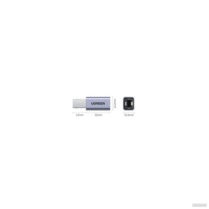 Ugreen adapter USB-C ženski na USB-B - srebrn 1kos-PRIROCEN.SI