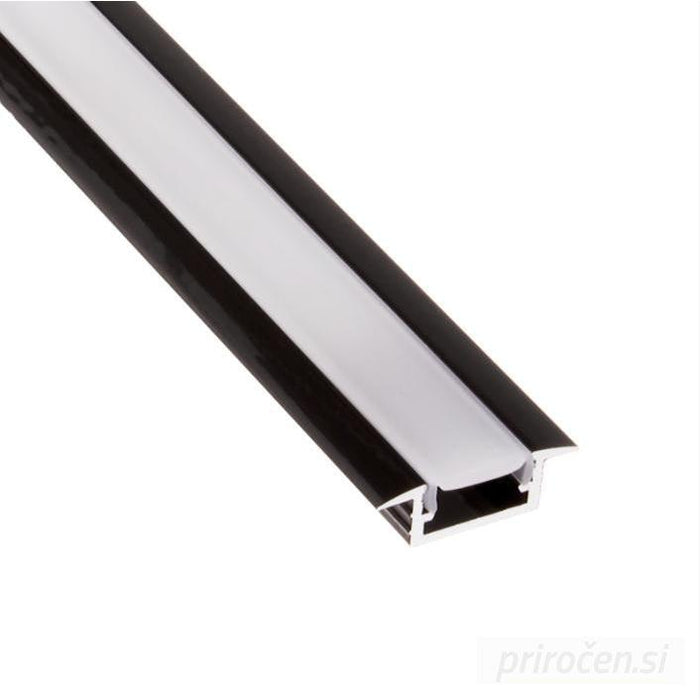 Vgradni LED profil INLINE MINI XL, črn, 2m-PRIROCEN.SI