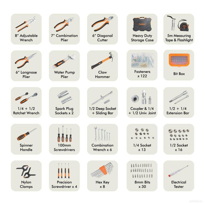 VonHaus 256-delni set ročnega orodja-PRIROCEN.SI